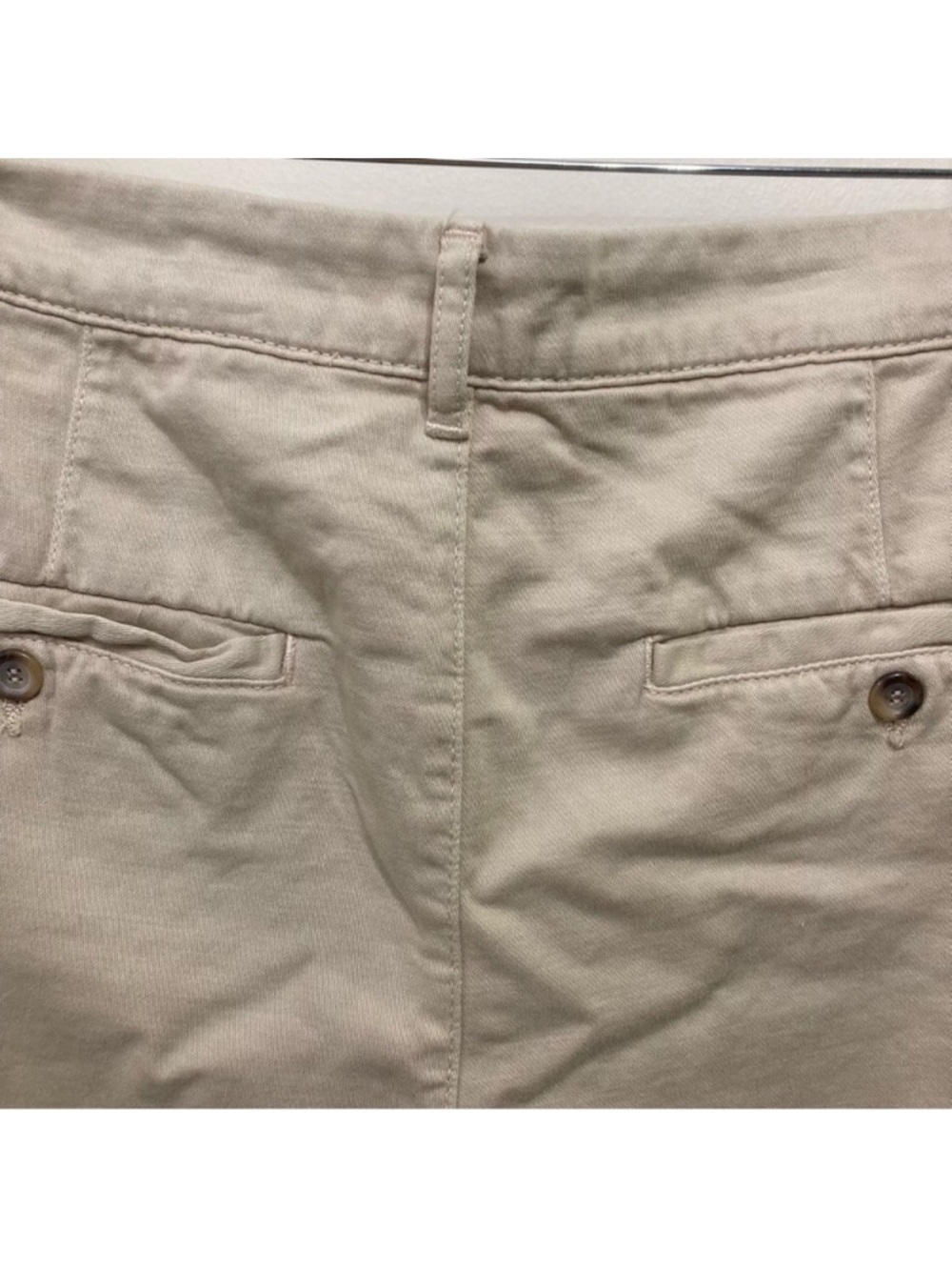 Free People Billie Chino Pleated High Rise Shorts Almond Milk Beige Size 12 New - Picture 6 of 10